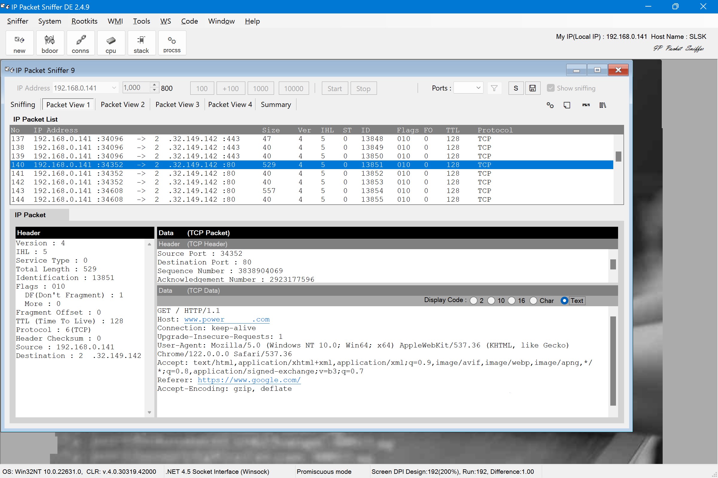 IP Packet Sniffer Images 2