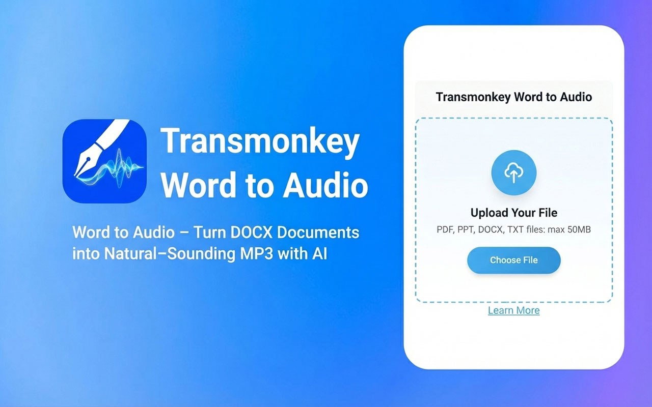 Transmonkey Word to Audio