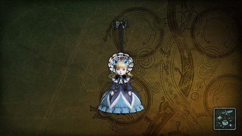 追加チャーム「ラバラドレスの人形・青」