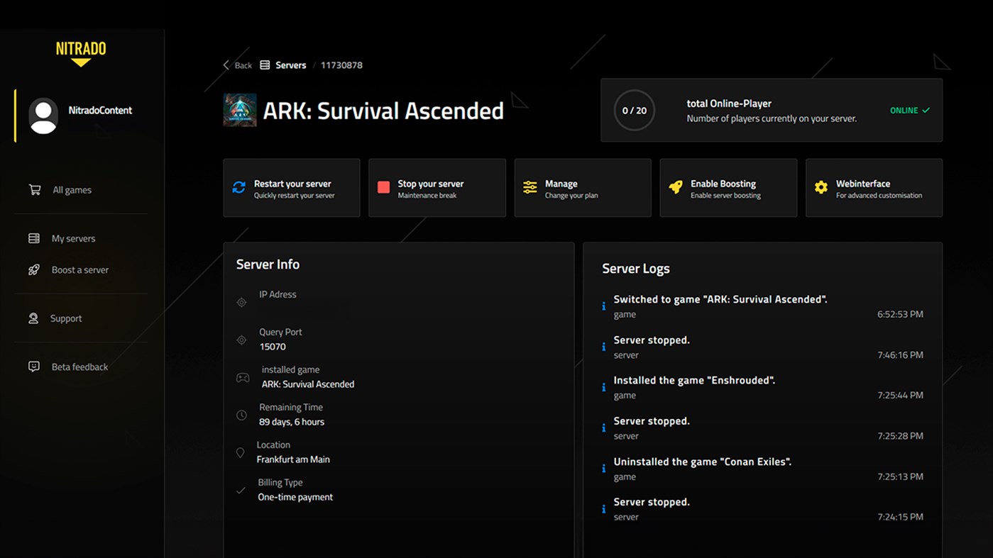 #6. Nitrado (Windows) 由: marbis GmbH
