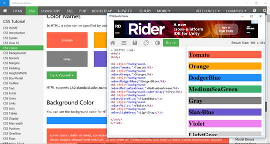 W3schools Tutorial screenshot 5