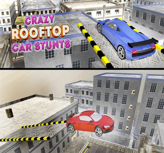 Crazy Rooftop  Car Stunts 3D screenshot 3