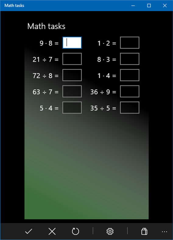 #2. Math tasks (Windows) Podle: Den Mosh