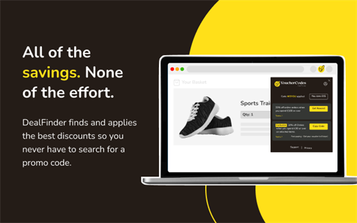 DealFinder by VoucherCodes Stats, Downloads & Safety Check | Chrome-Stats