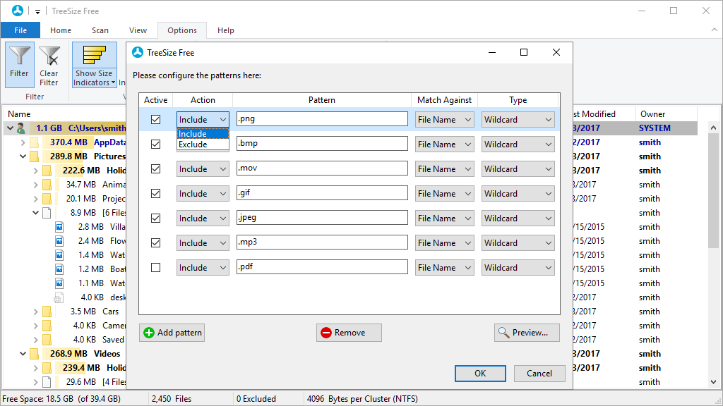 TreeSize Free for Windows 10