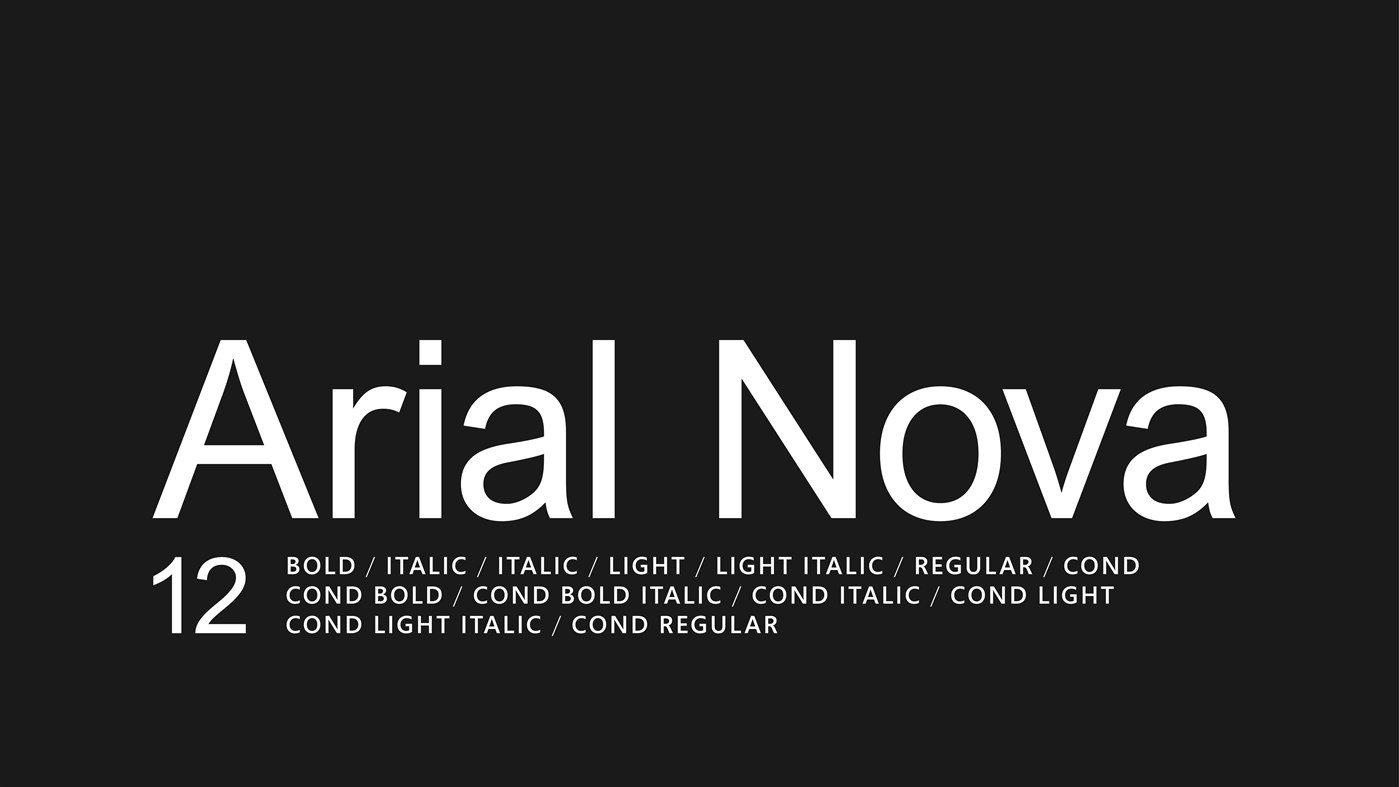 #1. Arial Nova (Windows) 由: Microsoft Corporation