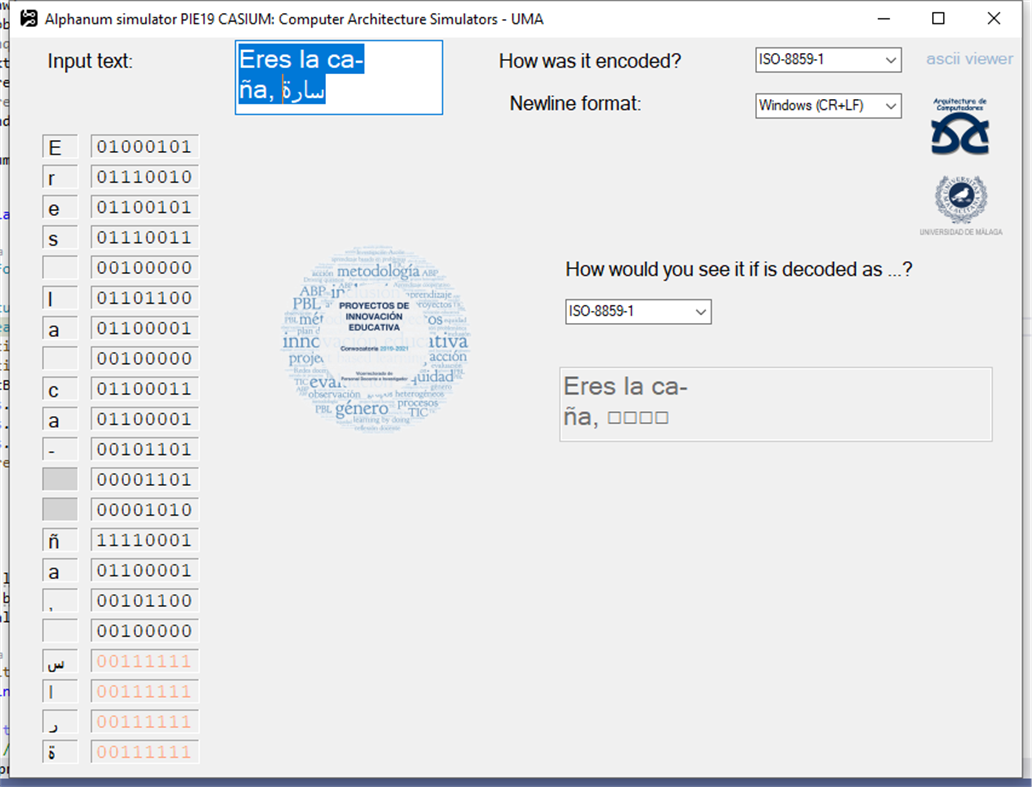 #1. Alphanum simulator (Windows) โดย: Luis F. Romero