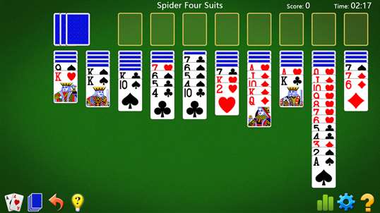 Spider Solitaire * screenshot 3