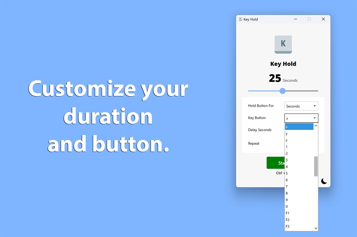 #2. Key Press Holder (Windows) Podle: EvlarSoft LLC