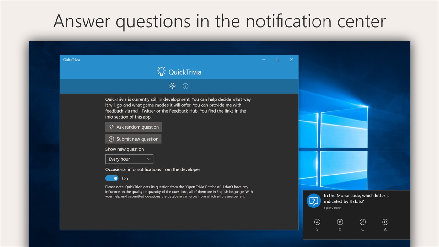 #2. QuickTrivia (Windows) 作者: T. Partl