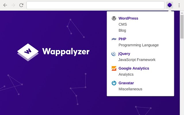 Wappalyzer - Technology profiler