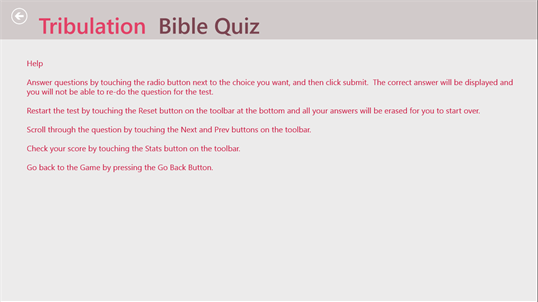 Tribulation Bible Quiz screenshot 3