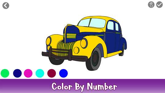 Classic Cars Color By Number: Vehicles Sandbox Coloring screenshot 3