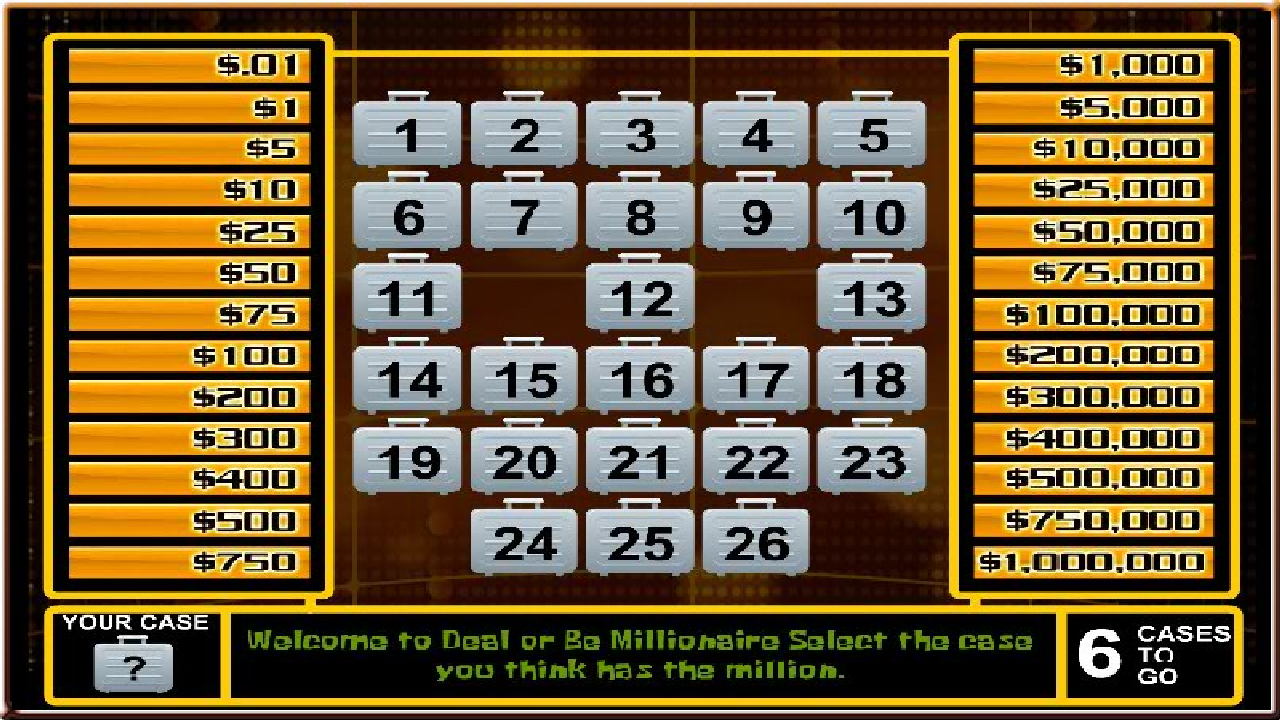 Skærmbillede 1 Deal Or Be Millionaire windows
