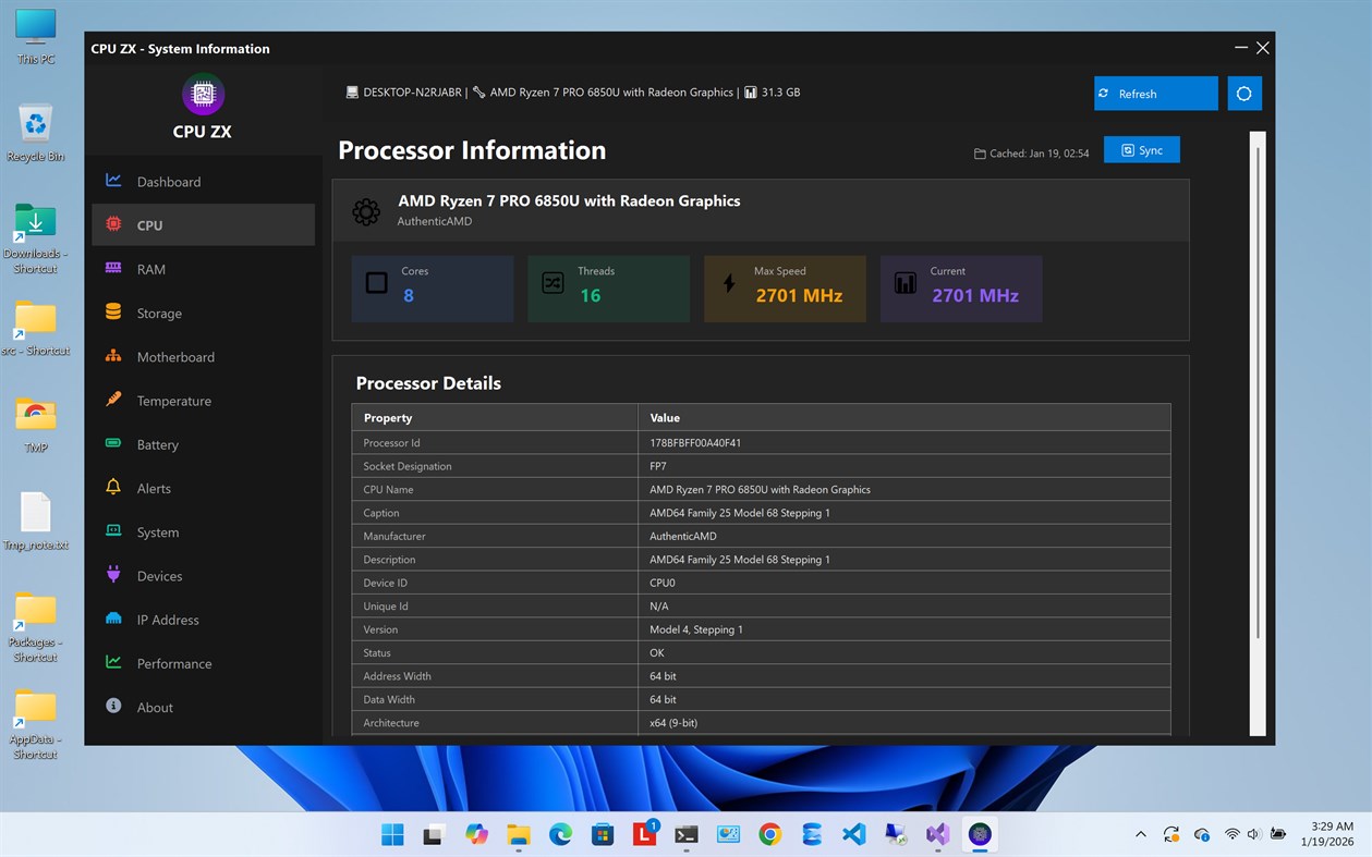 #2. CPU Plus (Windows) Ved: Zero Byte Software Solutions