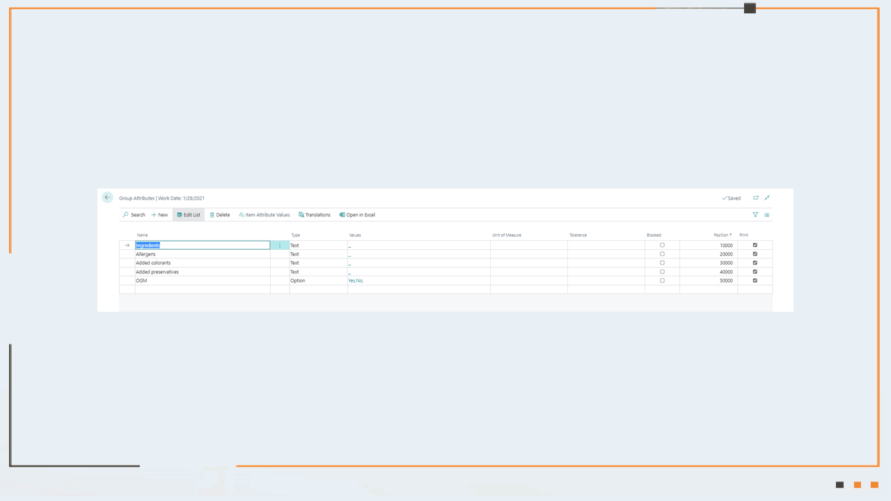 Snapshot 5 of Product Technical Specifications