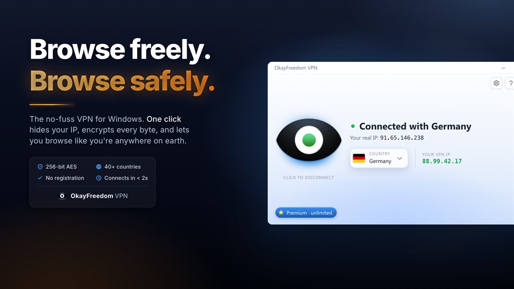 OkayFreedom VPN Premium Free License Giveaway