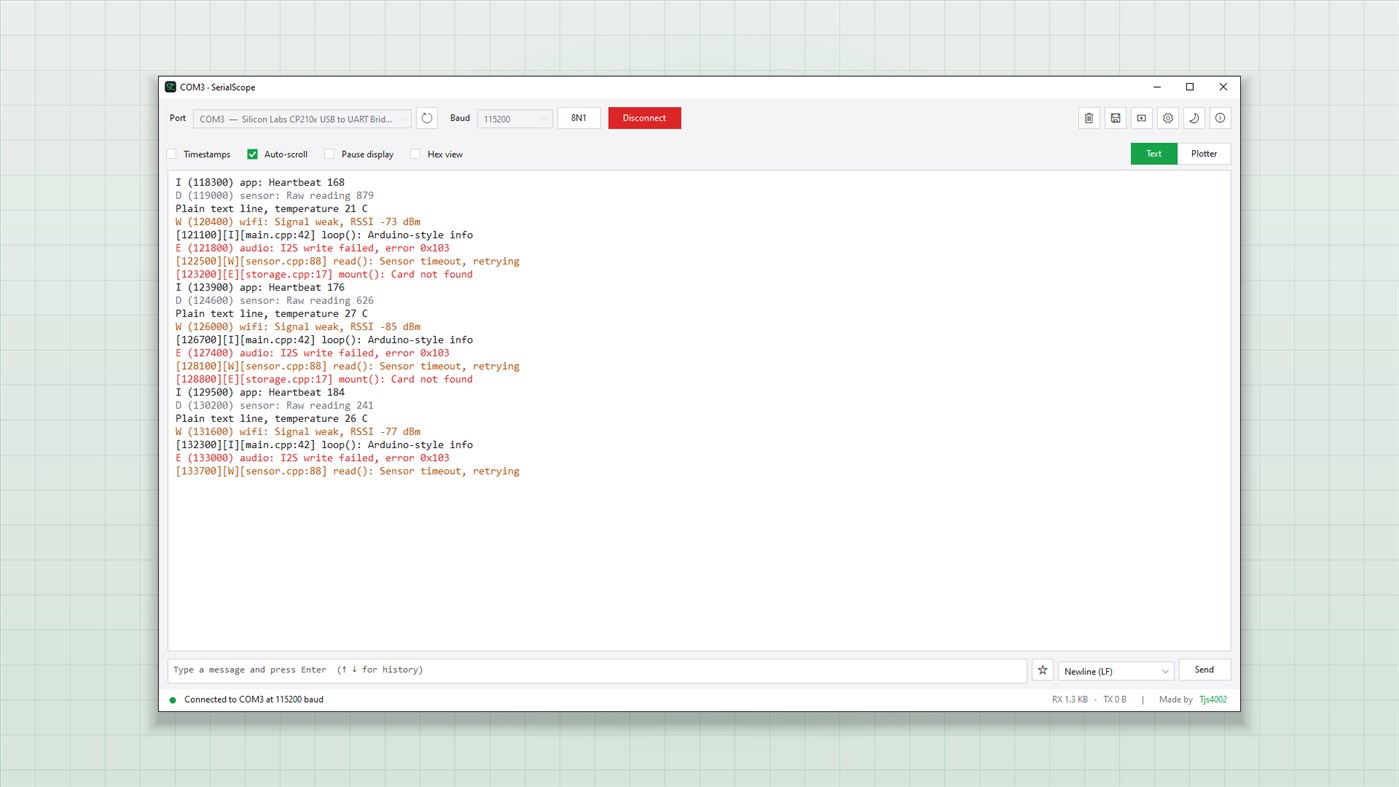 #4. Serial Scope (Windows) Od: Tjs4002