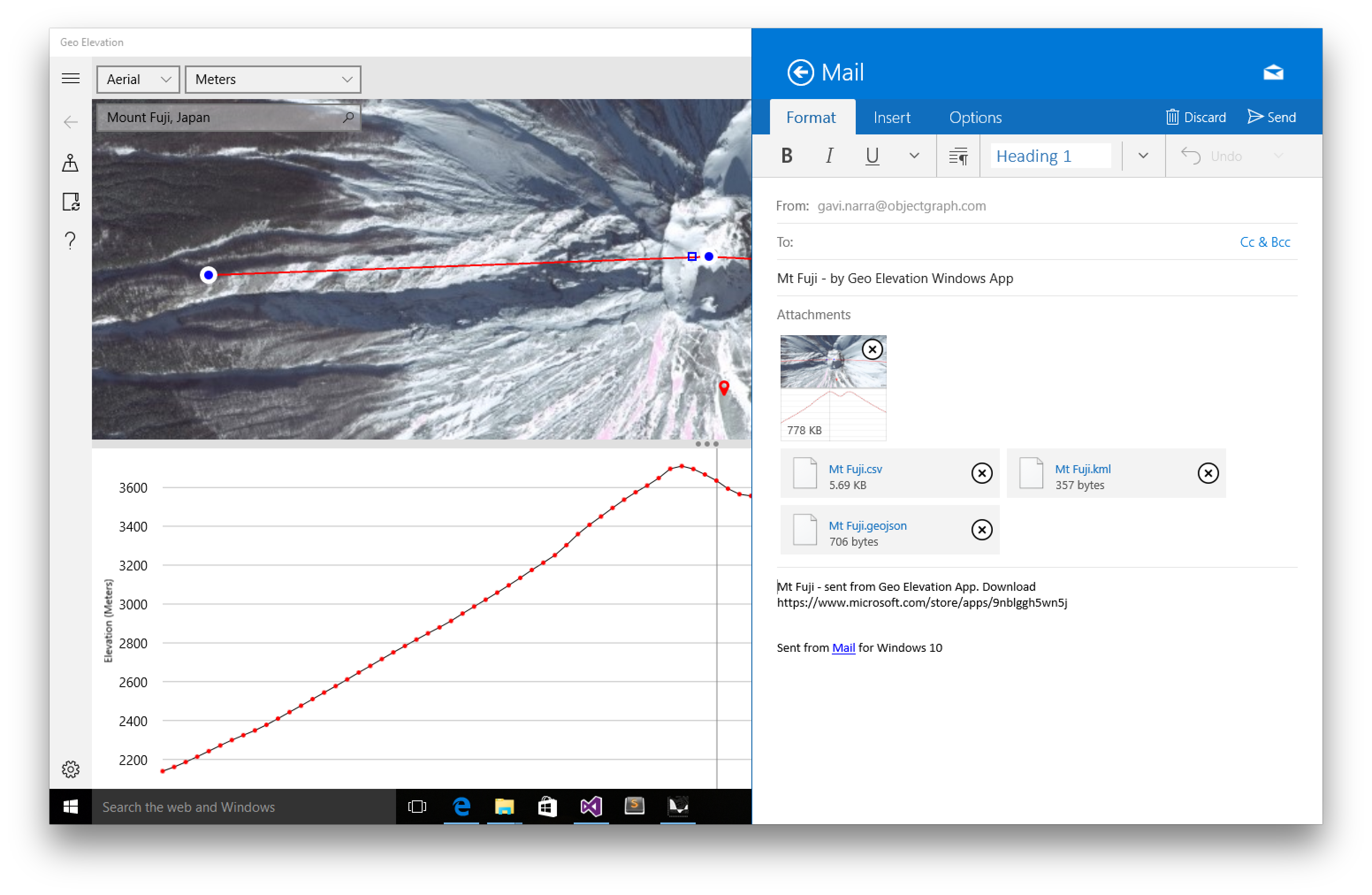 Geo Elevation Map Elevation Chart Creator for Windows 10