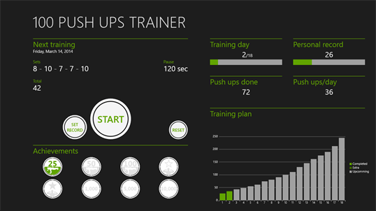 100 Push Ups Trainer screenshot 1