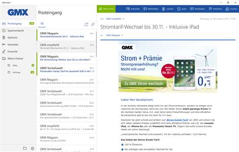 GMX Mail Screenshots 2
