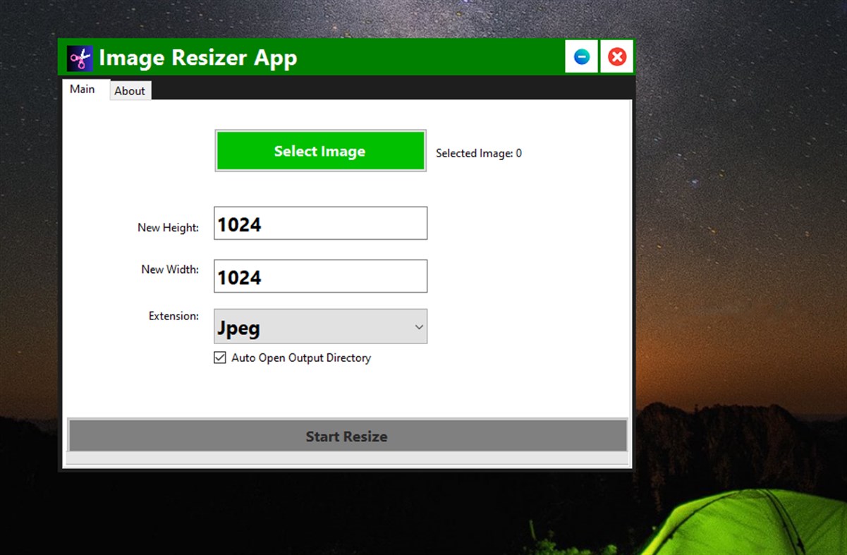 #1. Image Resizer App (Windows) By: Zero Byte Software Solutions, zerobytebd.com