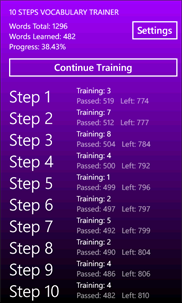 10 Steps Vocabulary Trainer screenshot 5