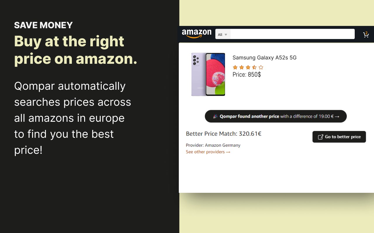 Qompar - Amazon Price Comparator, Tracker & Saver