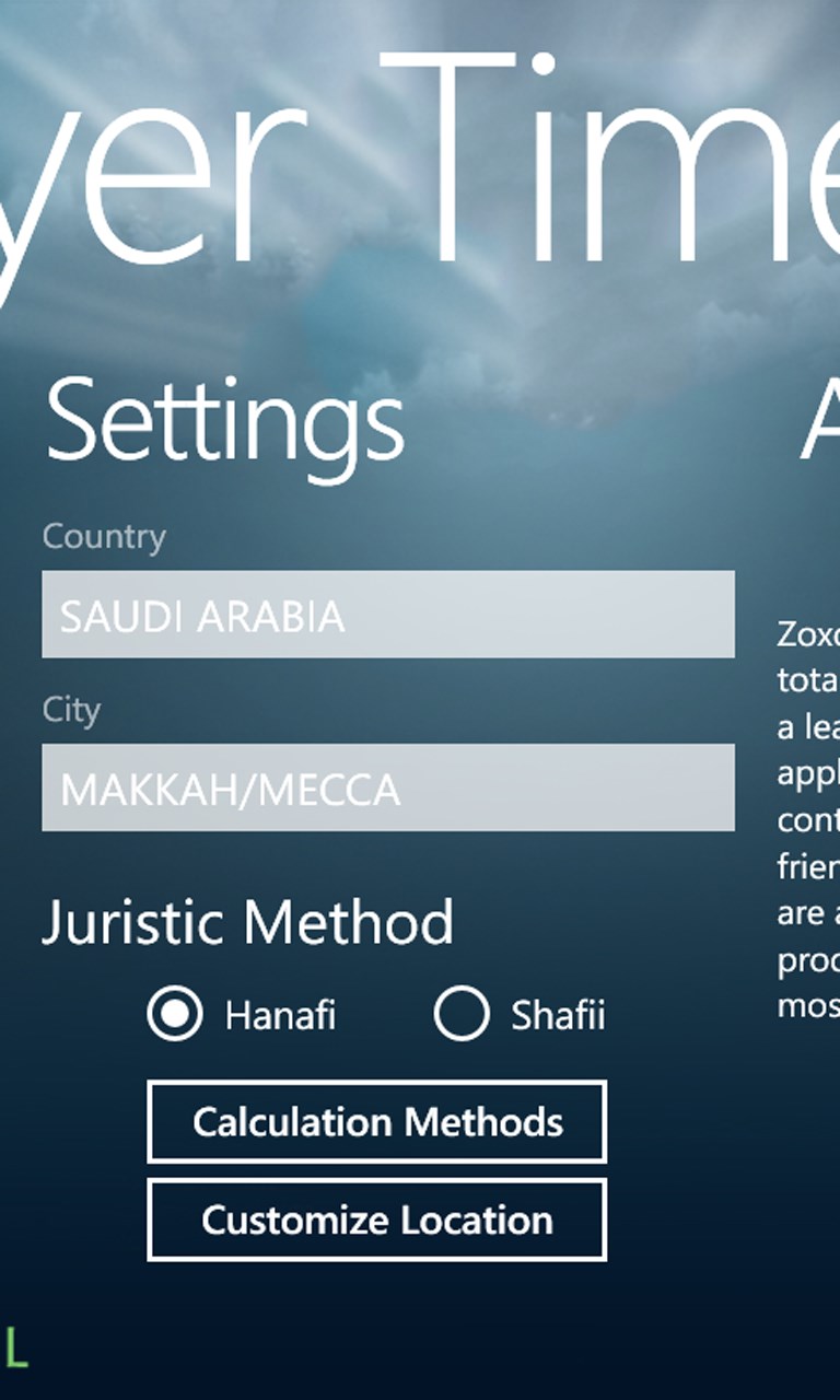 Captura de Pantalla 3 Prayer Time windows