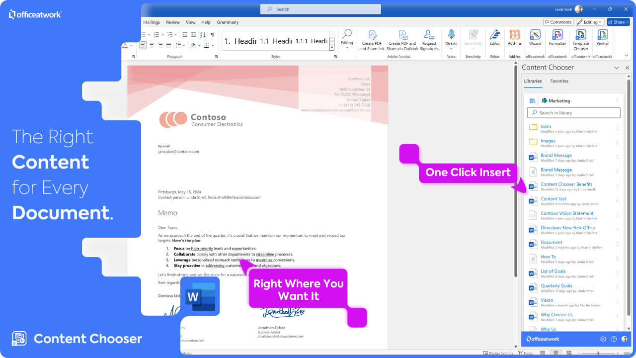 Snapshot 4 of officeatwork | Content Chooser User Subscription