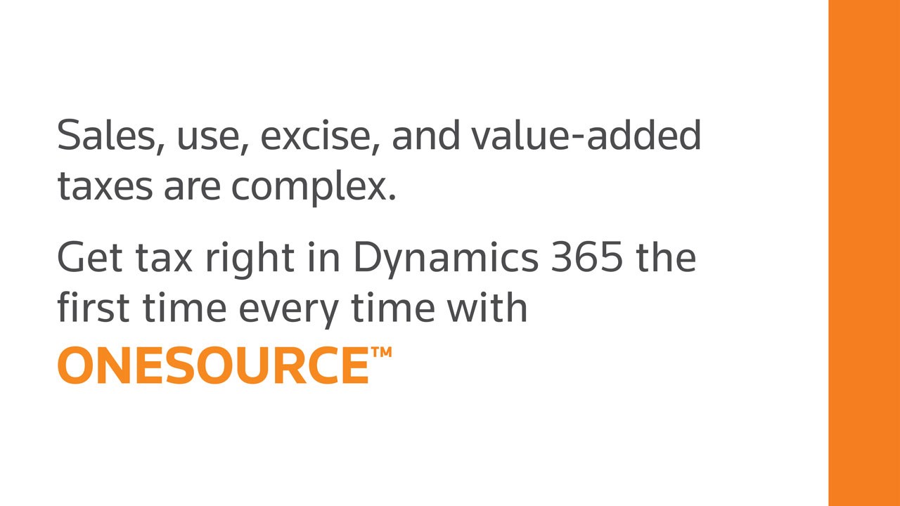 Snapshot 3 of Thomson Reuters ONESOURCE Indirect Tax Determination for Dynamics 365 Commerce