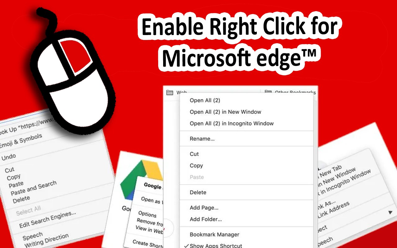 Enable Right Click for Microsoft edge™