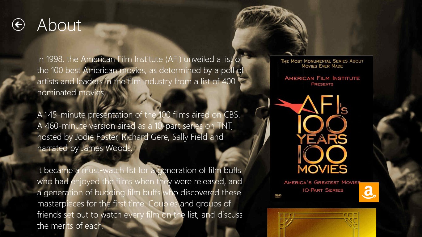 AFI'S 100 years. AFI'S 100 years, 100 movies - 10th Anniversary Edition. 100 Years 100 events DVD.