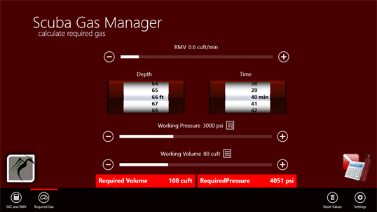 Scuba Gas Manager screenshot 3