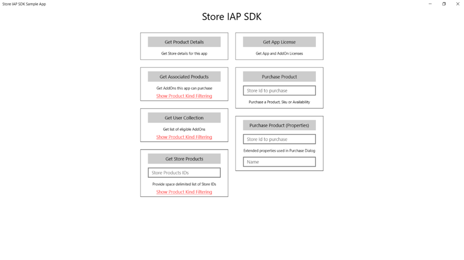 APS SDK Test App (Windows) Ved: Microsoft Corporation