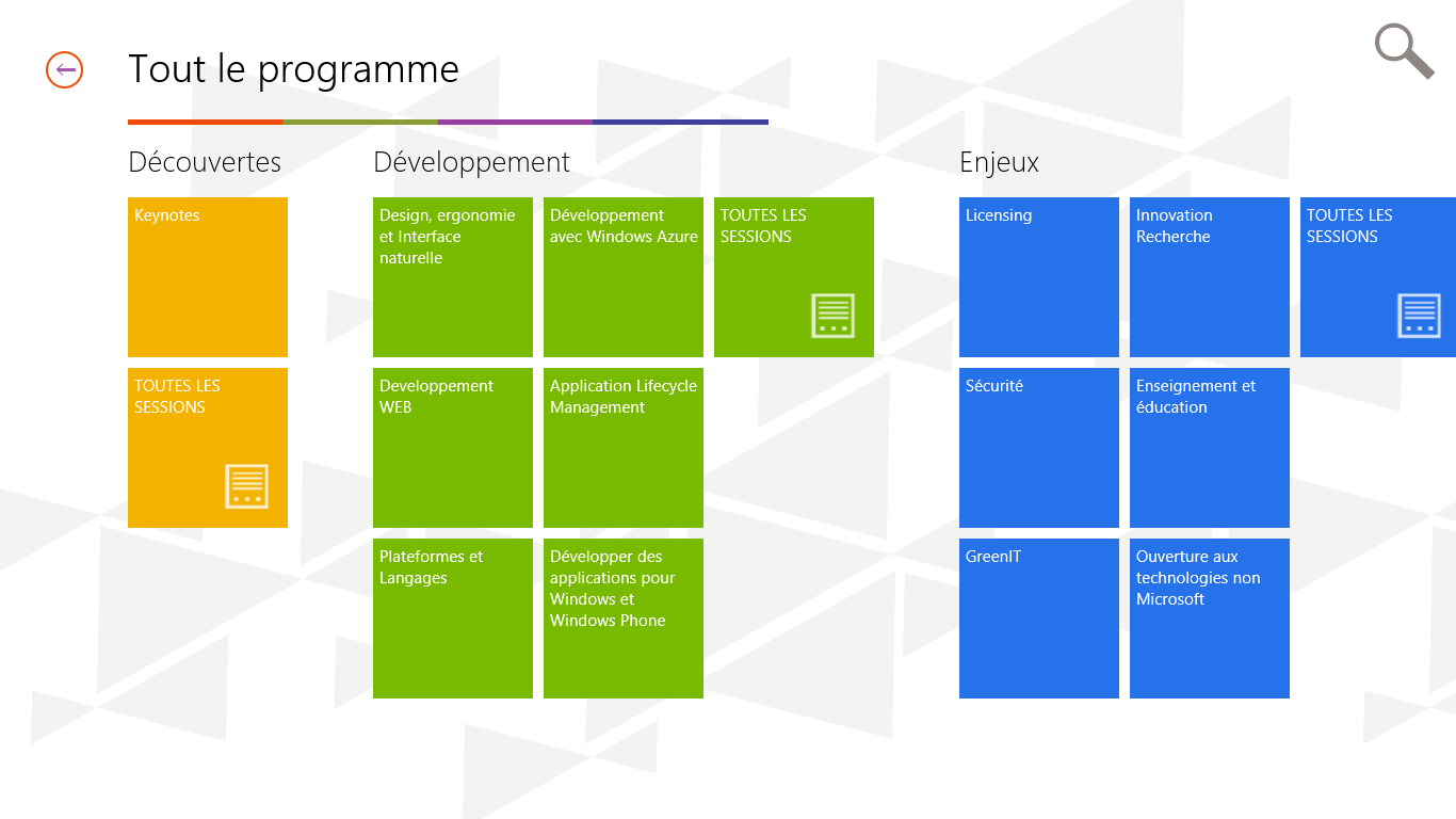 Parcourez les sessions par thématique