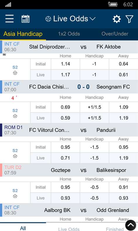 Live Score Screenshots 1