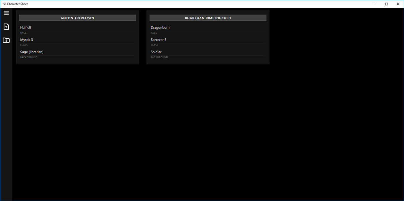 #1. 5E Character Sheet (Windows) 来自: Habitual Indolence