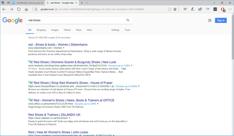 Give as you Live Donation Reminder Screenshot
