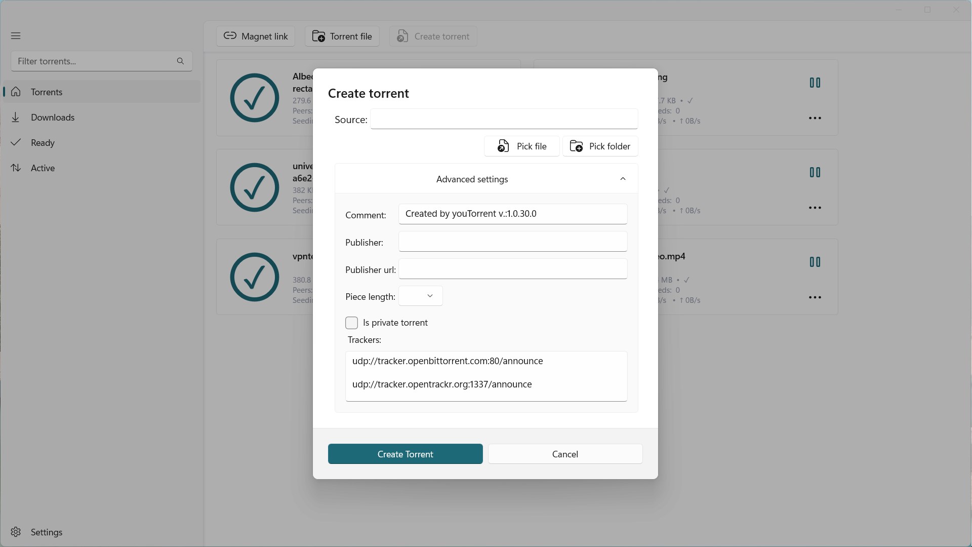 youTorrent screenshot