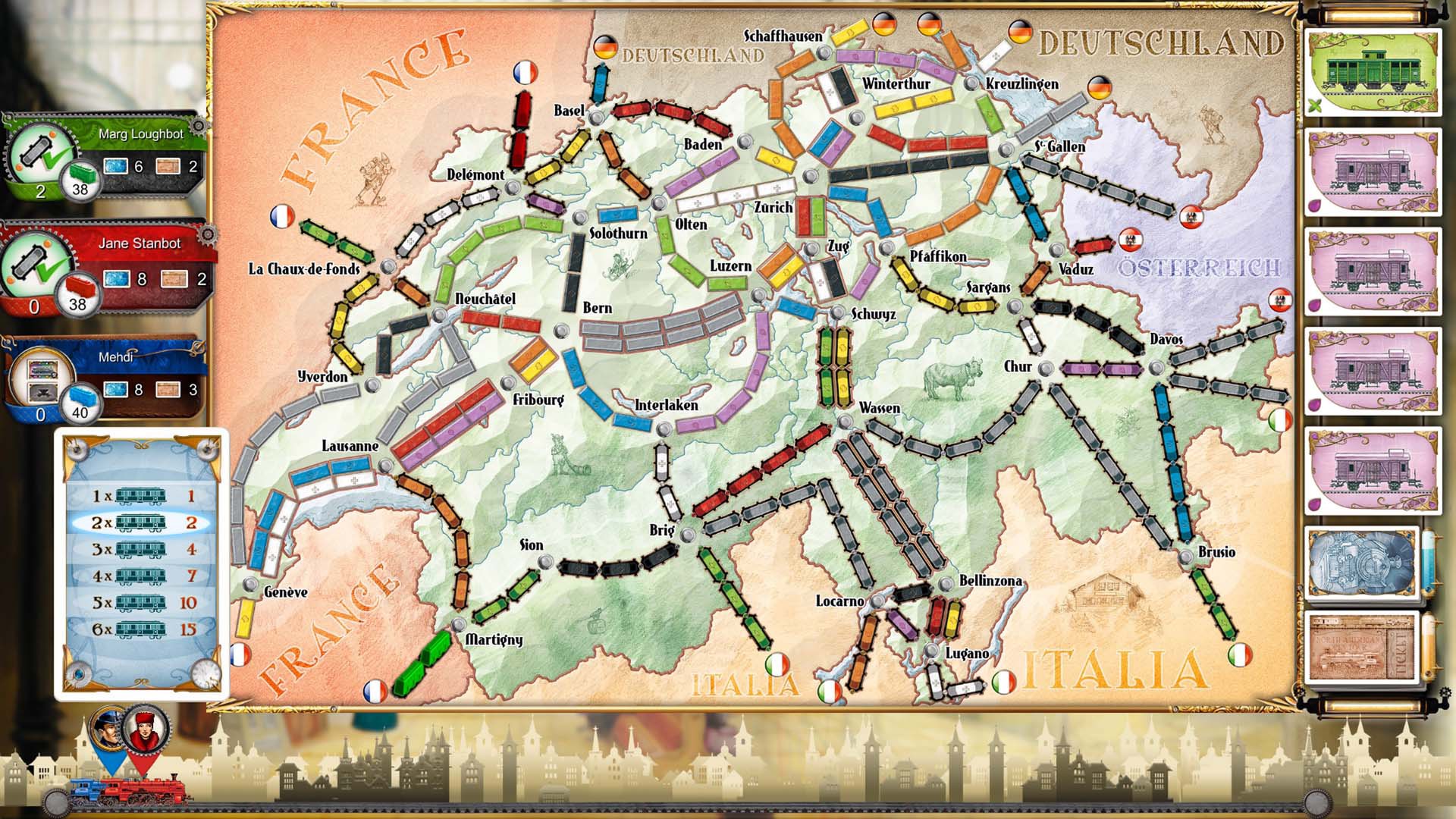 Ticket to ride карта