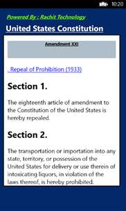 United States Constitution screenshot 1