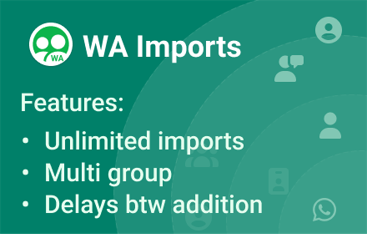 WA imports: Bulk add contacts to whatsapp group