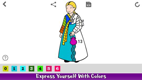 Korean Color By Number - Adult Coloring Book screenshot 3