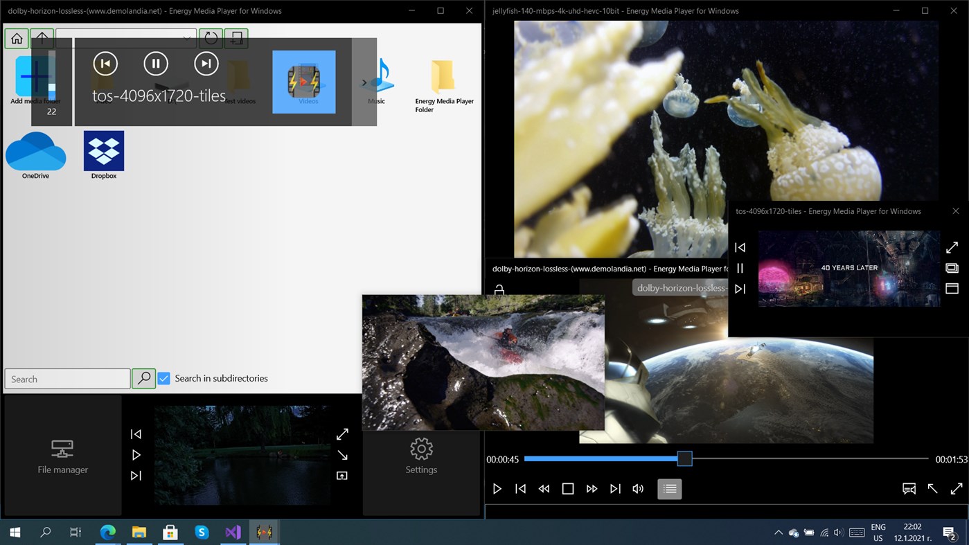 #3. Energy Media Player for Windows (Windows) 由: DimitrovDev