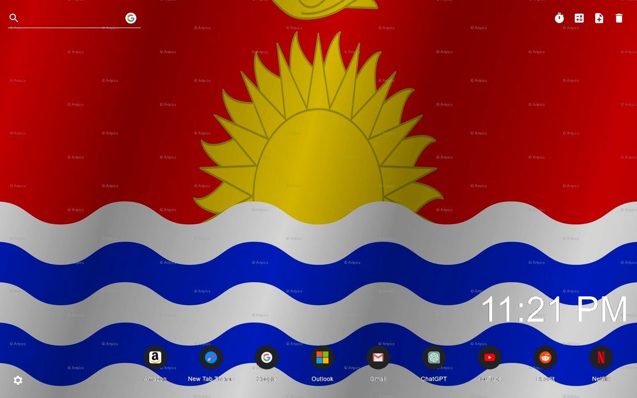 Kiribati Flag Wallpaper New Tab