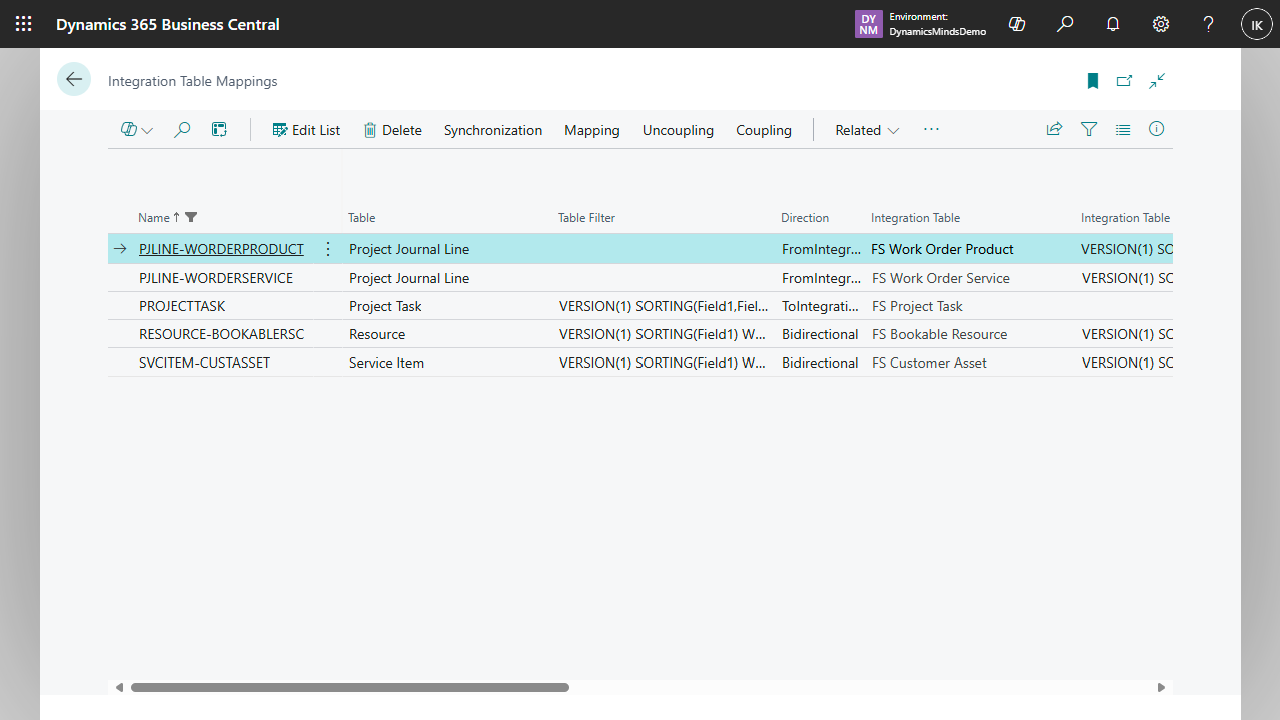 Snapshot 2 of Field Service Integration