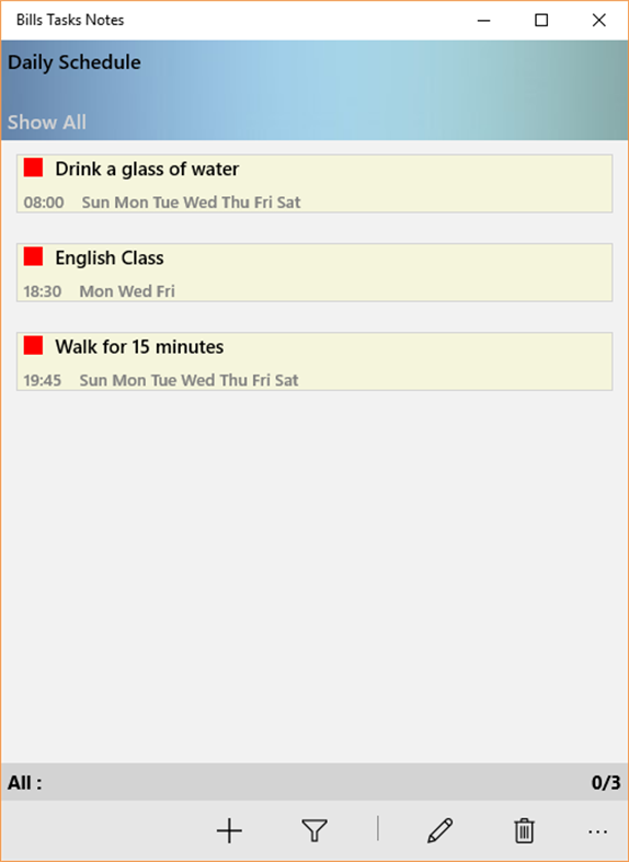 #5. Bills Tasks Notes (Windows) 由: gjbsolutions