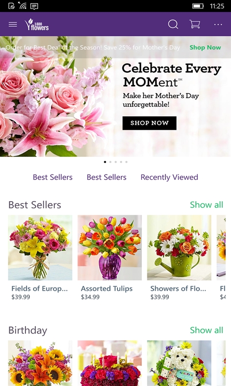 1-800-Flowers Screenshot