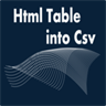 Html Table into Csv file